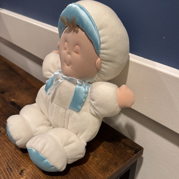 Rare Vintage Eden Sleeping Velour Baby Boy Doll Plush - Picture 3 of 12